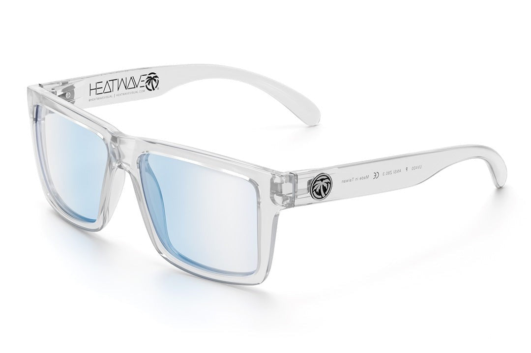Heat Wave VISE Z87 Vapor Clear Frame Blue Light Blocking Lens Sunglasses