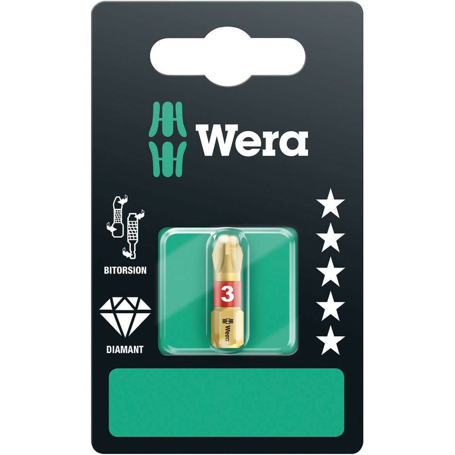 Wera 851/1 Bdc SB Bit, Ph 3x25-mm.