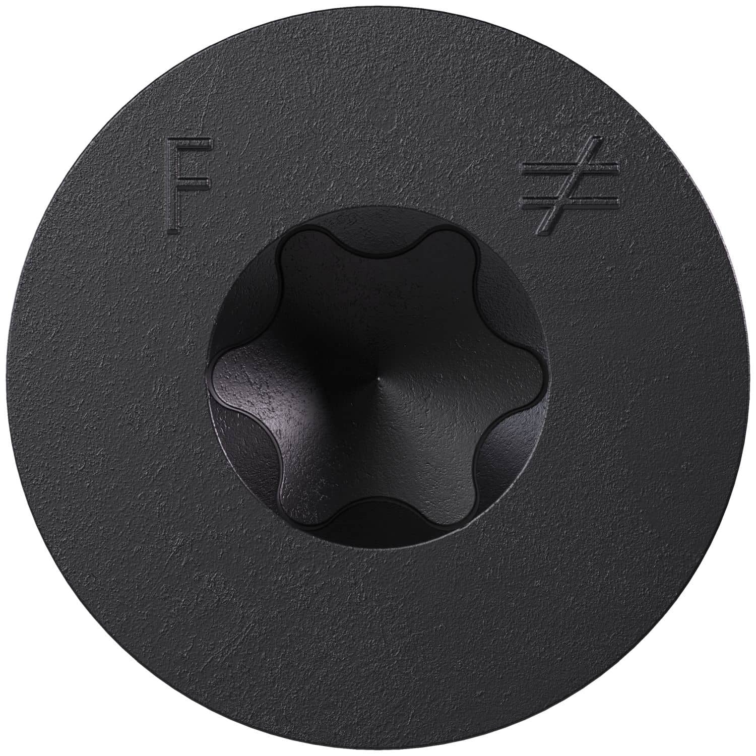 Simpson Strong-Tie TNTBL25400TF Titen Turbo, 1/4-in. x 4-in. 6-Lobe Flat-Head Concrete and Masonry Screw, Black, 100-Pack