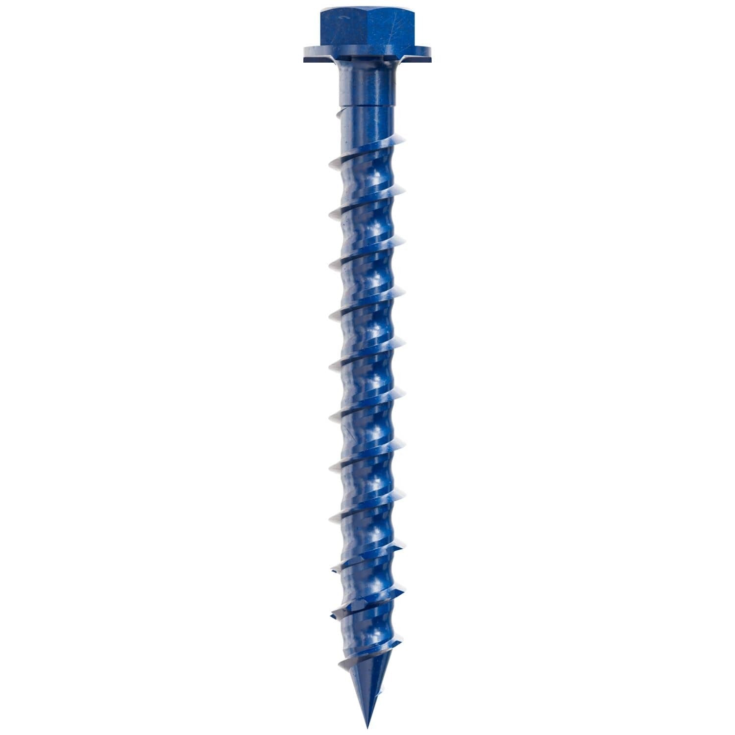 Simpson Strong-Tie TNT18134HB Titen Turbo, 3/16-in. x 1-3/4-in. Hex-Head Concrete and Masonry Screw, Blue, 3000-Pack