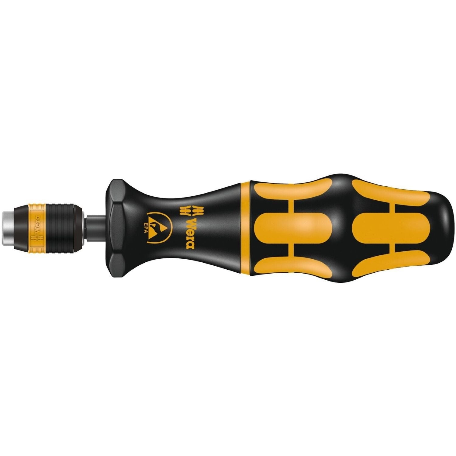 Wera 7400 Esd Series Kraftform Torque Screwdrivers, With Factory Pre-Set Value (0.1-1.5 Nm) And Rapidaptor Quick-Release Chuck, Handle Size 105-mm., 7460 Esdx0.3 Nmx0.3-1.2 Nm