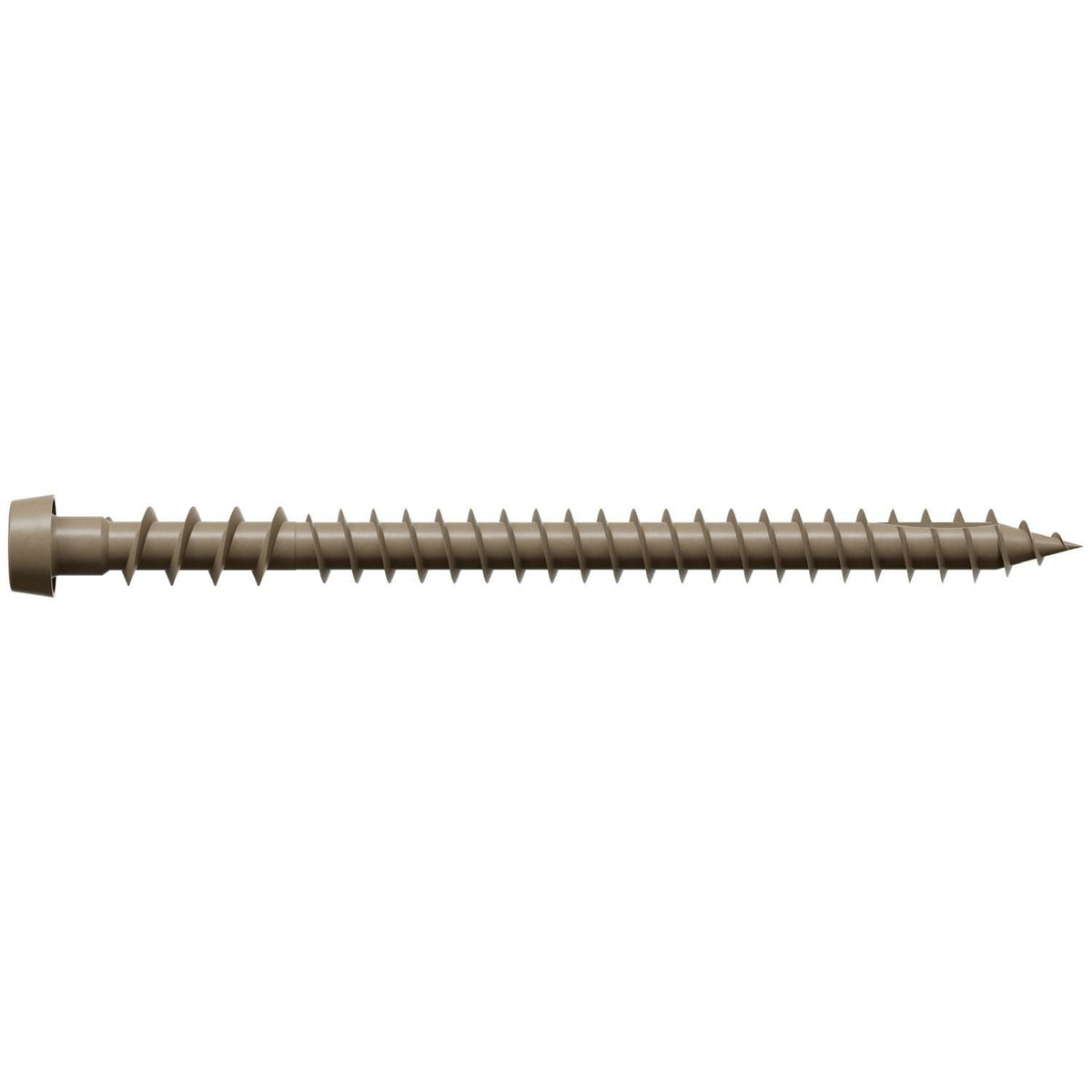 Simpson Strong-Tie DCU234BR05R350 Deck-Drive DCU COMPOSITE Screw, #10 x 2-3/4-in. T20, Quik Guard, Brown 05, 350-Pack