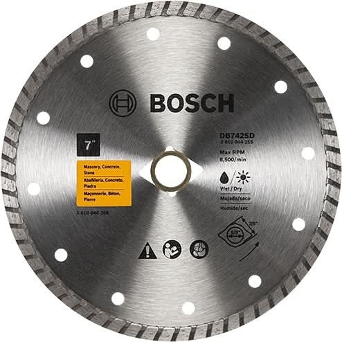 Bosch DB742SD 7-Inch Standard Turbo Rim Diamond Blade with DKO for Smooth Cuts