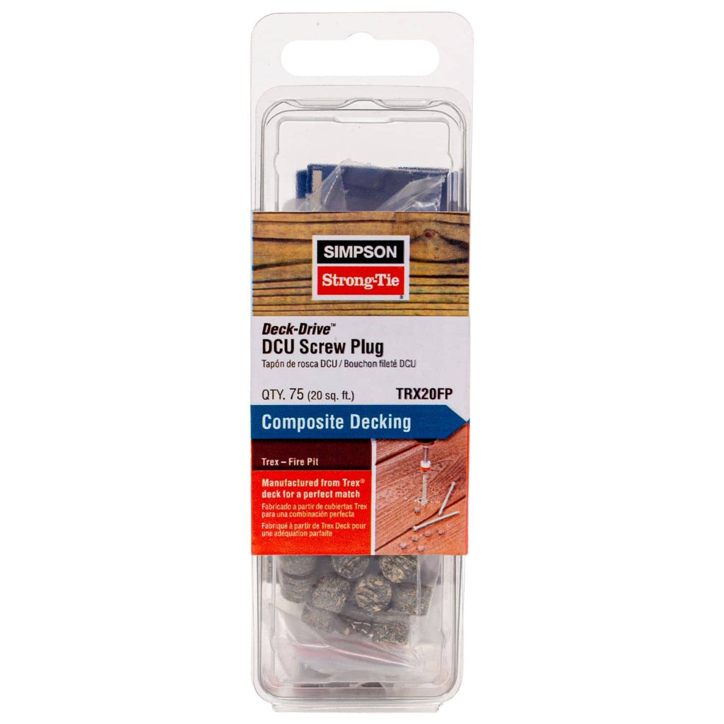 Simpson Strong-Tie TRX20FP Deck-Drive DCU Screw Plug, Trex Fire Pit, 75-Pack