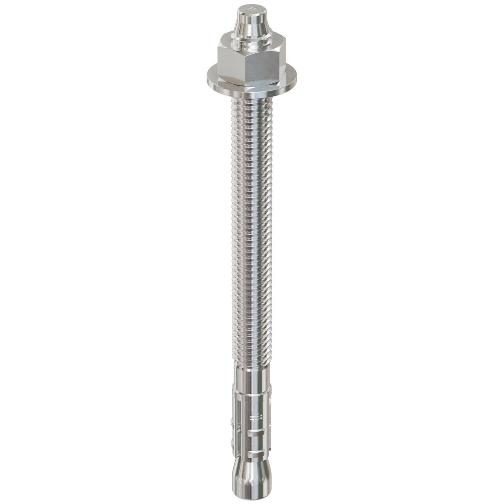 Simpson Strong-Tie STB2-37500S4F50 Strong-Bolt 2, 3/8-in. x 5-in. Type 304 Stainless-Steel Wedge Anchor, Fully Assembled, 50-Pack