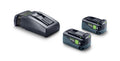 Festool 18V 5.0Ah Battery 2-Pack and TCL 6 Charger Energy Set (578742)