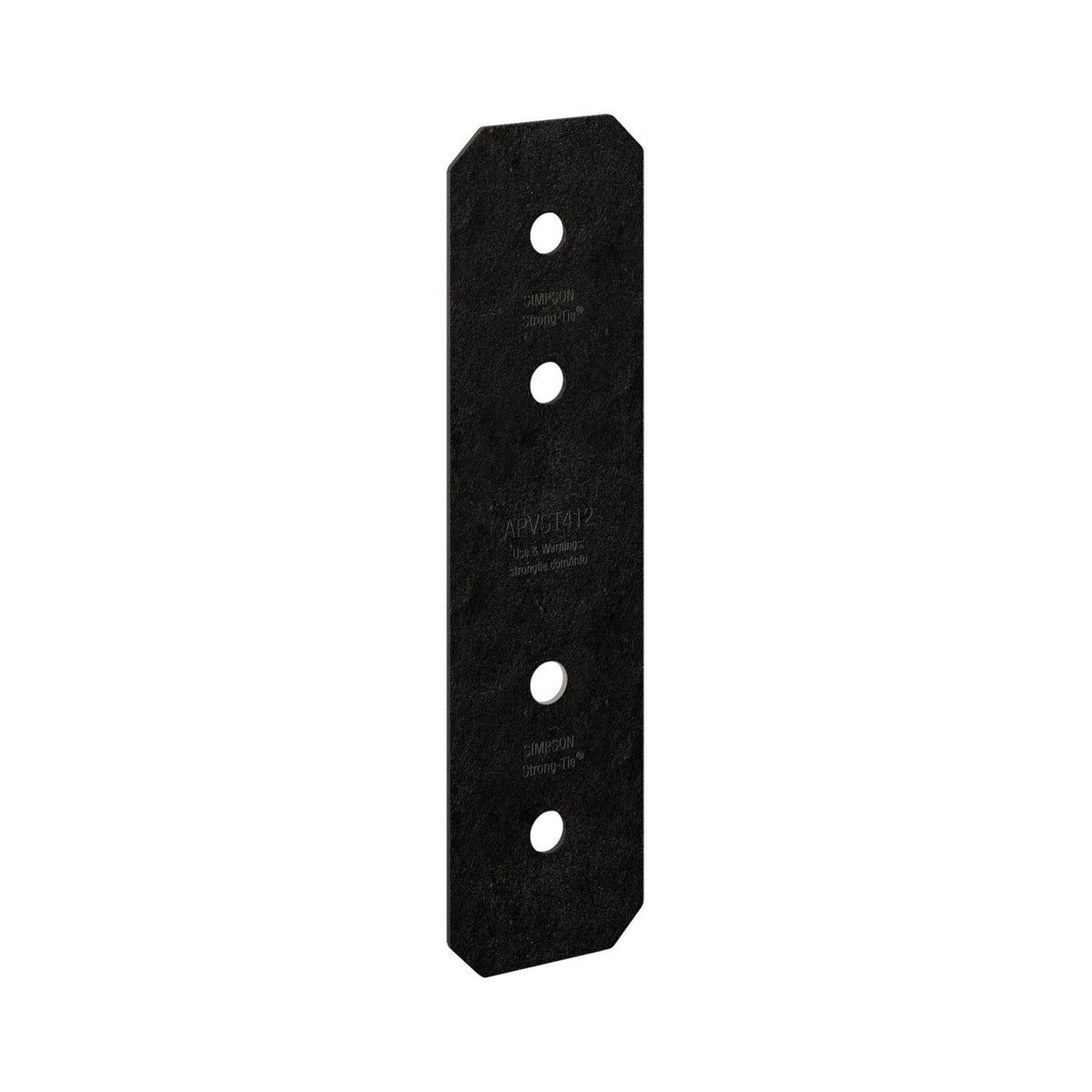 Simpson Strong-Tie APVST412 Outdoor Accents Avant Collection 3-in. x 11-1/4-in. ZMAX, Black Powder-Coated Strap for 4x