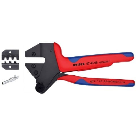Knipex 8-in. Crimp System Pliers for MC4/MC4 Evo 2 Connectors (97 43 66)