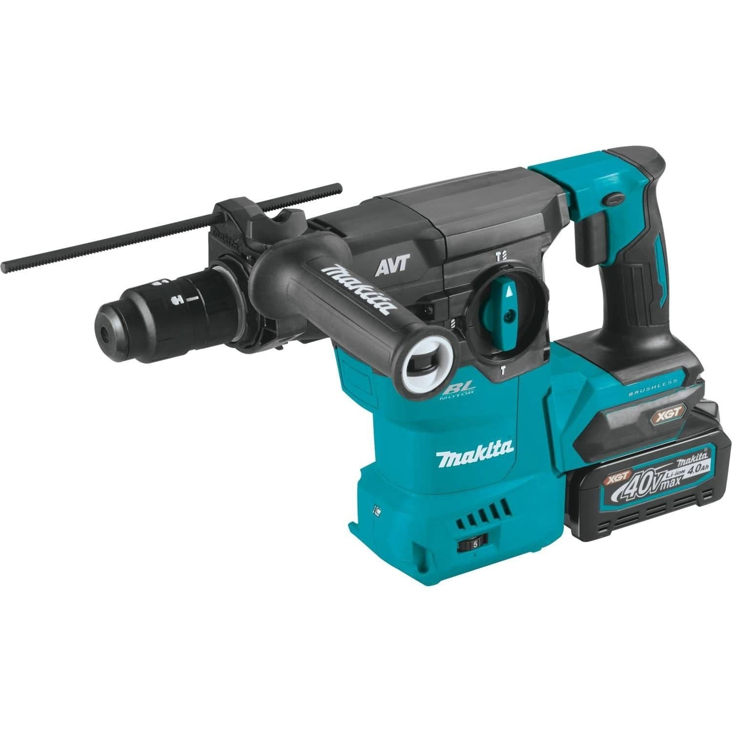 Makita GRH09M1 40V max XGT Brushless Cordless 1-3/16" SDS-PLUS AVT Rotary Hammer Kit, with Interchangeable Chuck, AWS Capable (4.0Ah)
