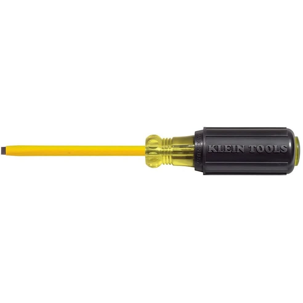 Klein 620-3 Coated 3/16" Cabinet-Tip Screwdriver 3" Round-Shank