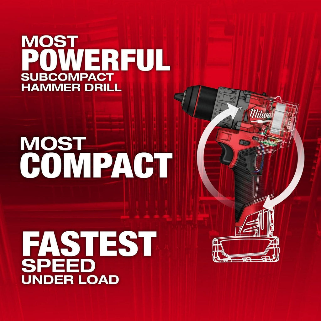 Milwaukee 3404-20 M12 FUEL 1/2-in. Hammer Drill/Driver, Tool Only