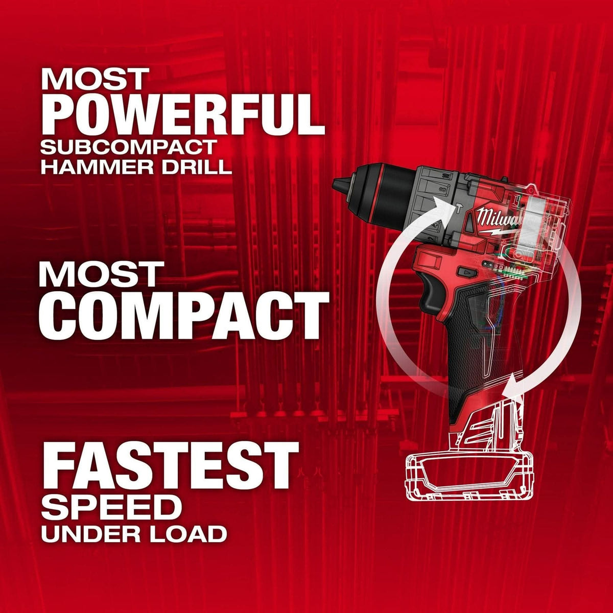 Milwaukee 3404-20 M12 FUEL 1/2-in. Hammer Drill/Driver, Tool Only