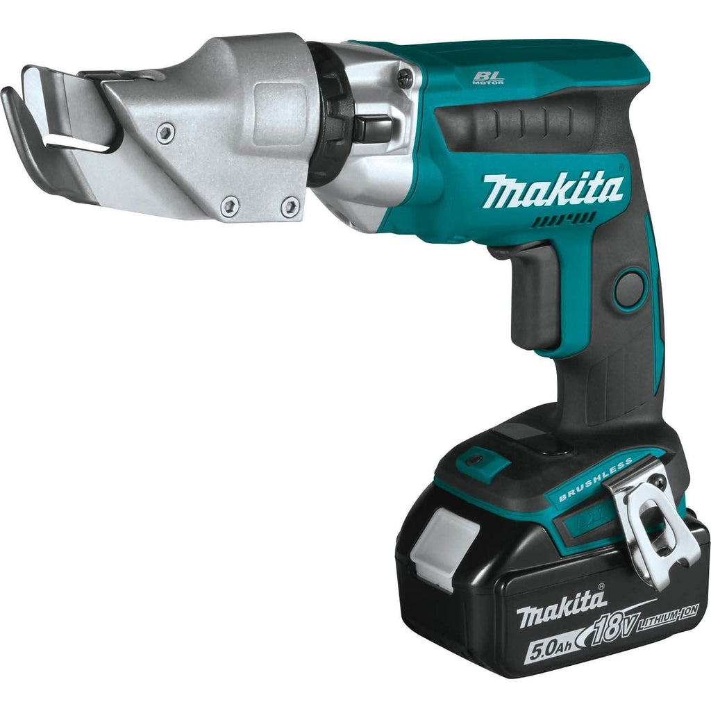 Makita XSJ04T 18V LXT Lithium-Ion Brushless Cordless 18 Gauge Offset Shear Kit (5.0Ah)