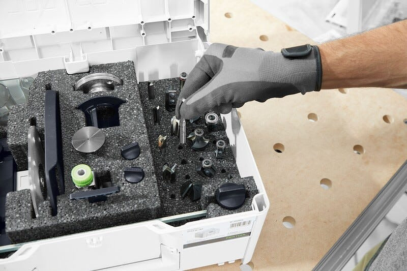 Festool 578047 ZS-OF 1010 I 17-Piece Imperial Router Accessory SYS3 Set