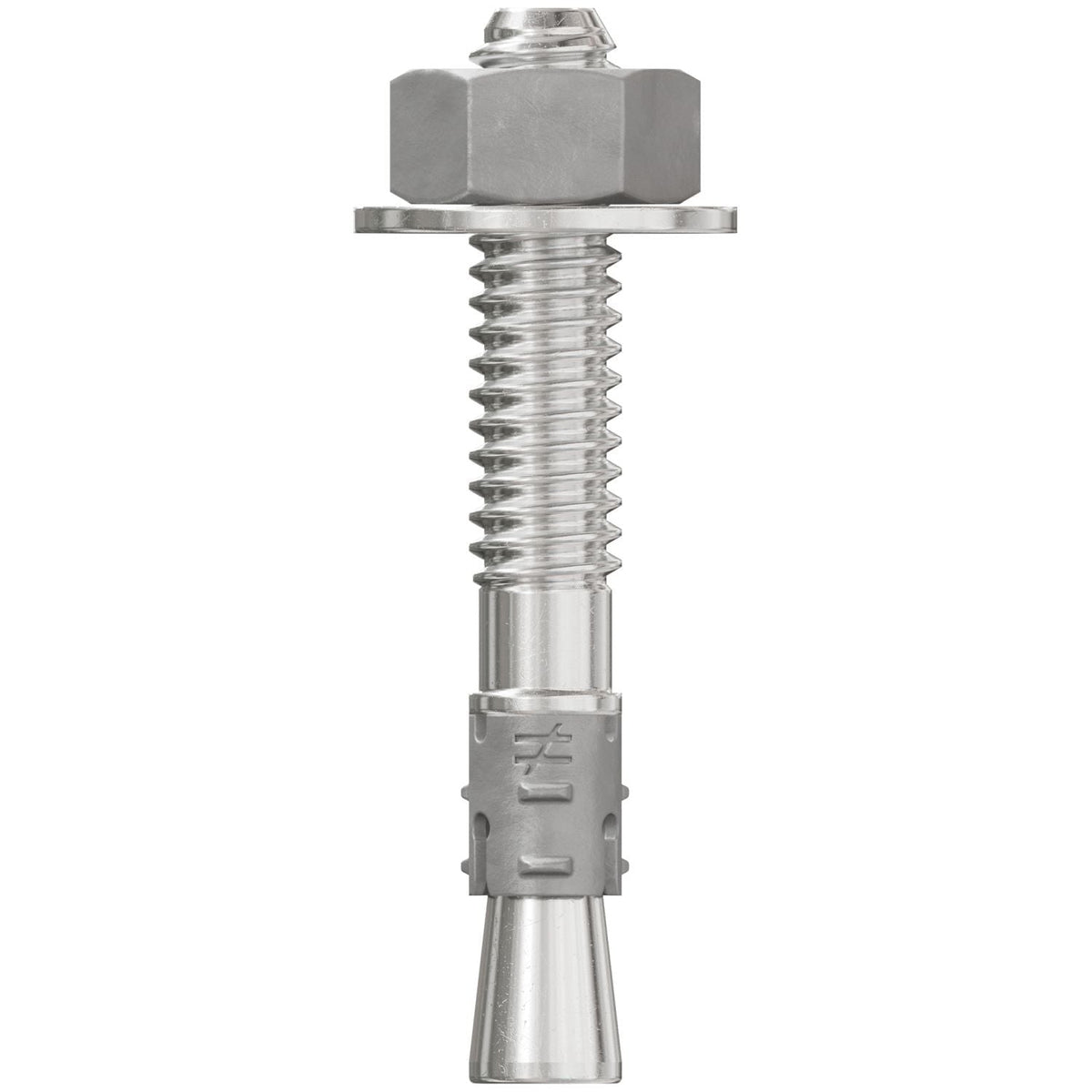 Simpson Strong-Tie STB2-25134S4F100 Strong-Bolt 2, 1/4-in. x 1-3/4-in. Type 304 Stainless-Steel Wedge Anchor, Fully Assembled, 100-Pack