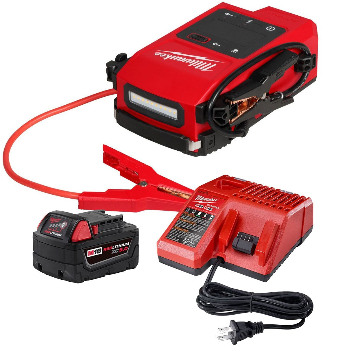 Milwaukee 3841-20 M18 HOTSHOT Jump Starter 5.0Ah Kit