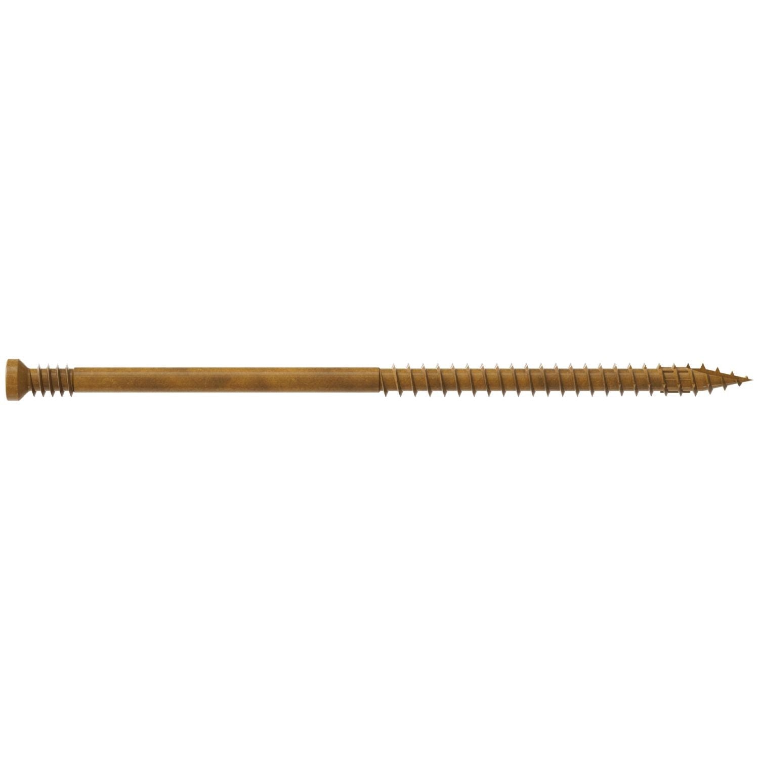 Simpson Strong-Tie FT09400MB Finish Trim Screw, #9 x 4-in. T15, Trim-Head, Quik Guard, Tan, 1000-Pack