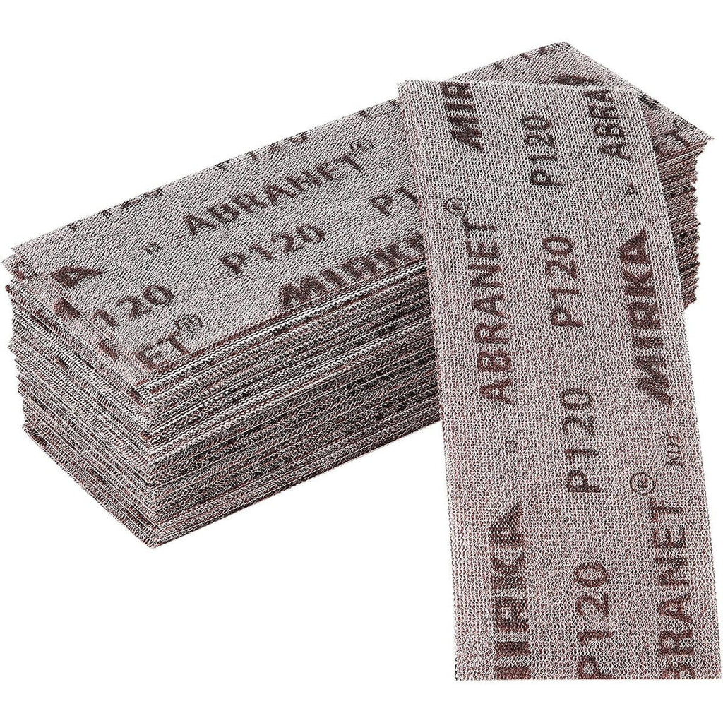 Mirka Abranet P120 3 x 9-in. Net Sanding Strips, 50-Pack for Dust-Free Sanding (9A-175-120)