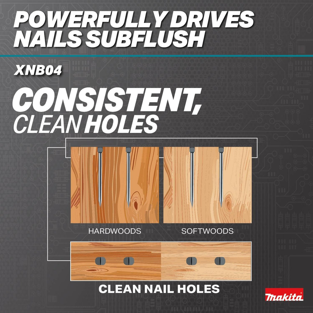 Makita XNB04Z 18V LXT Brushless Cordless 2-in. 18-Gauge Brad Nailer w/ (2) 4.0Ah Battery Starter Kit