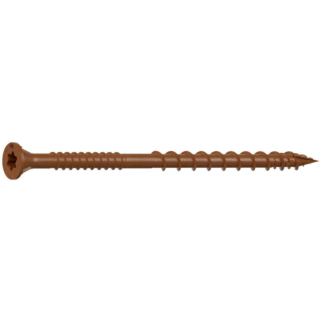 Simpson Strong-Tie DSVR312R1LB Deck-Drive DSV WOOD Screw, #10 x 3-1/2-in. T-25, Flat Head, Quik Guard, Red, 1-lb.