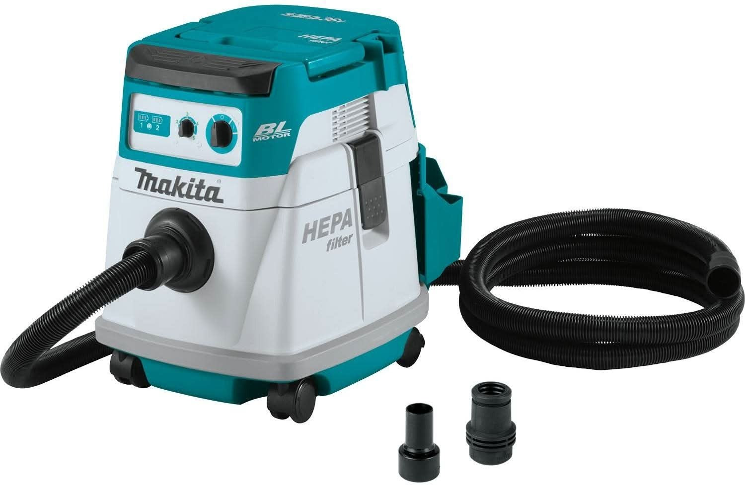 Makita XCV24ZX 36V (18V X2) LXT Brushless 4 Gallon HEPA Filter Dry Dust Extractor, Tool Only