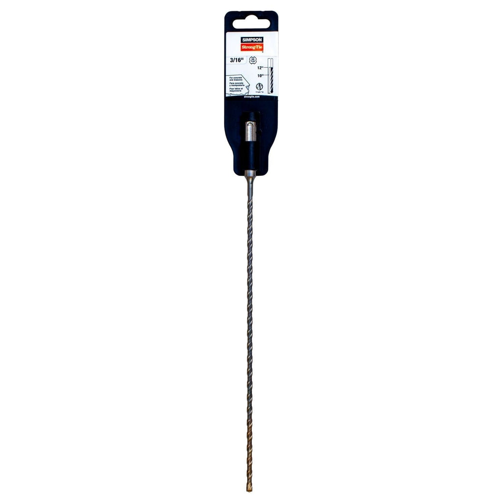 Simpson Strong-Tie MDPL02512S 1/4-in. x 12-in. SDS-plus Shank Solid-Tip Carbide Drill Bit