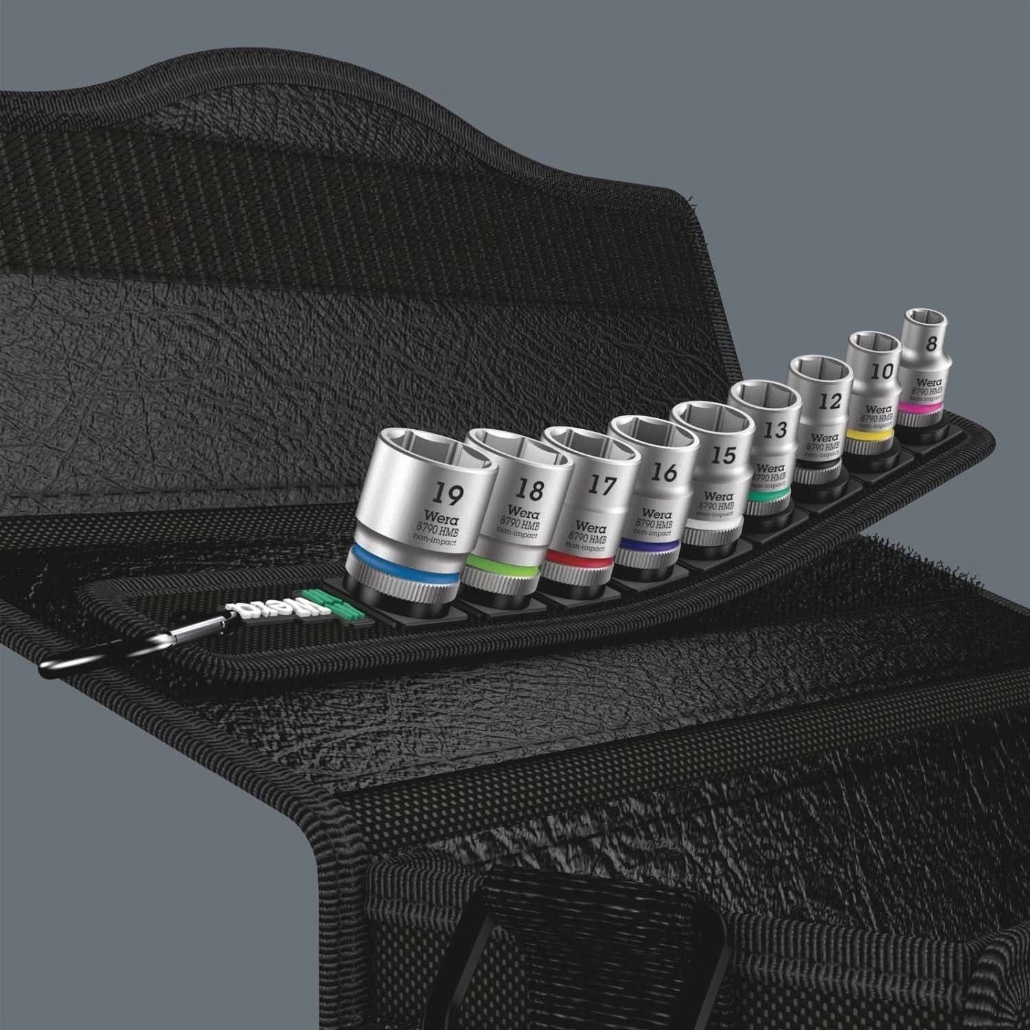 Wera Belt B 4 Zyklop Socket Set, 3/8-in. Drive, 9-Pieces