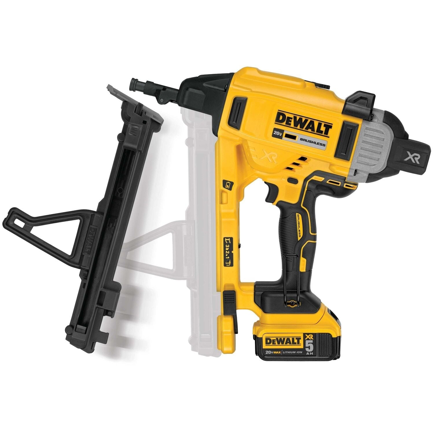 DeWALT 1-In. Magazine Cordless Concrete Nailer 5.0Ah Kit (DCN891P2)