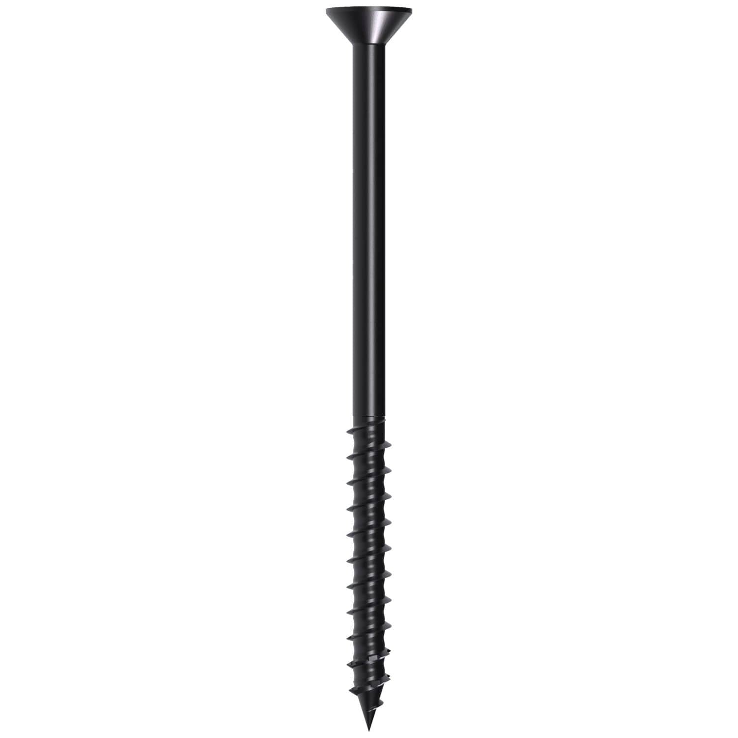 Simpson Strong-Tie TNTBL25400TF Titen Turbo, 1/4-in. x 4-in. 6-Lobe Flat-Head Concrete and Masonry Screw, Black, 100-Pack