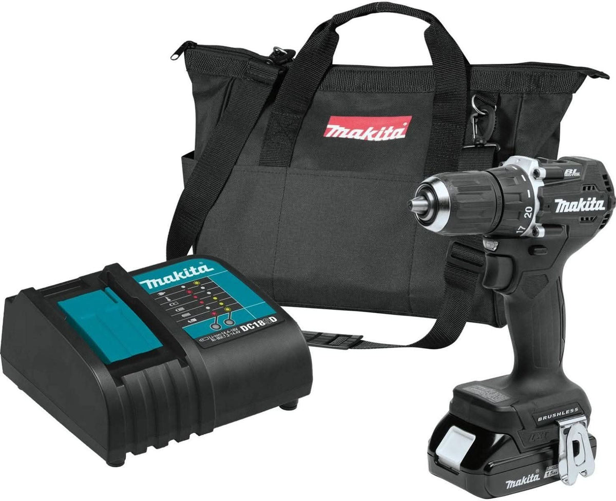 Makita XFD15SY1B 18V LXT Lithium-Ion Sub-Compact Brushless Cordless 1/2" Driver-Drill Kit (1.5Ah)