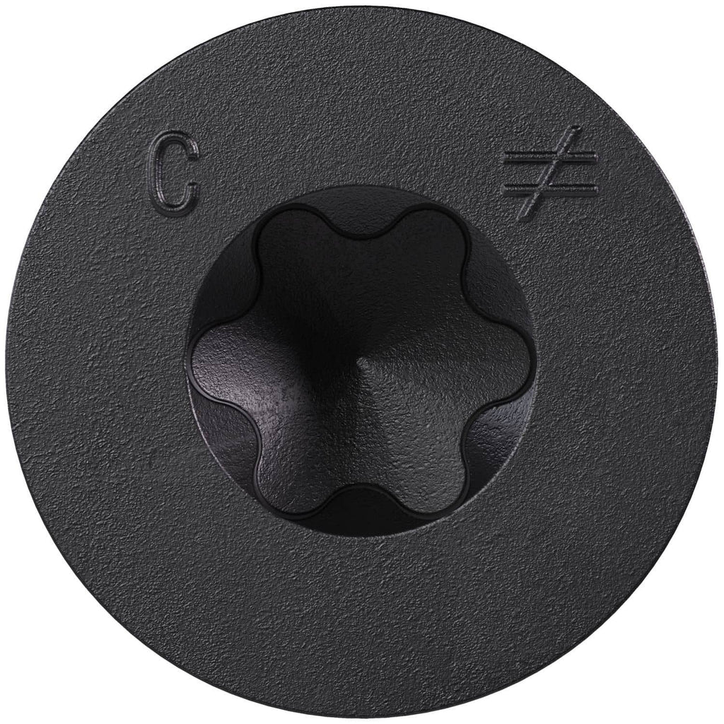 Simpson Strong-Tie TNTBL18234TF Titen Turbo, 3/16-in. x 2-3/4-in. 6-Lobe Flat-Head Concrete and Masonry Screw, Black, 100-Pack