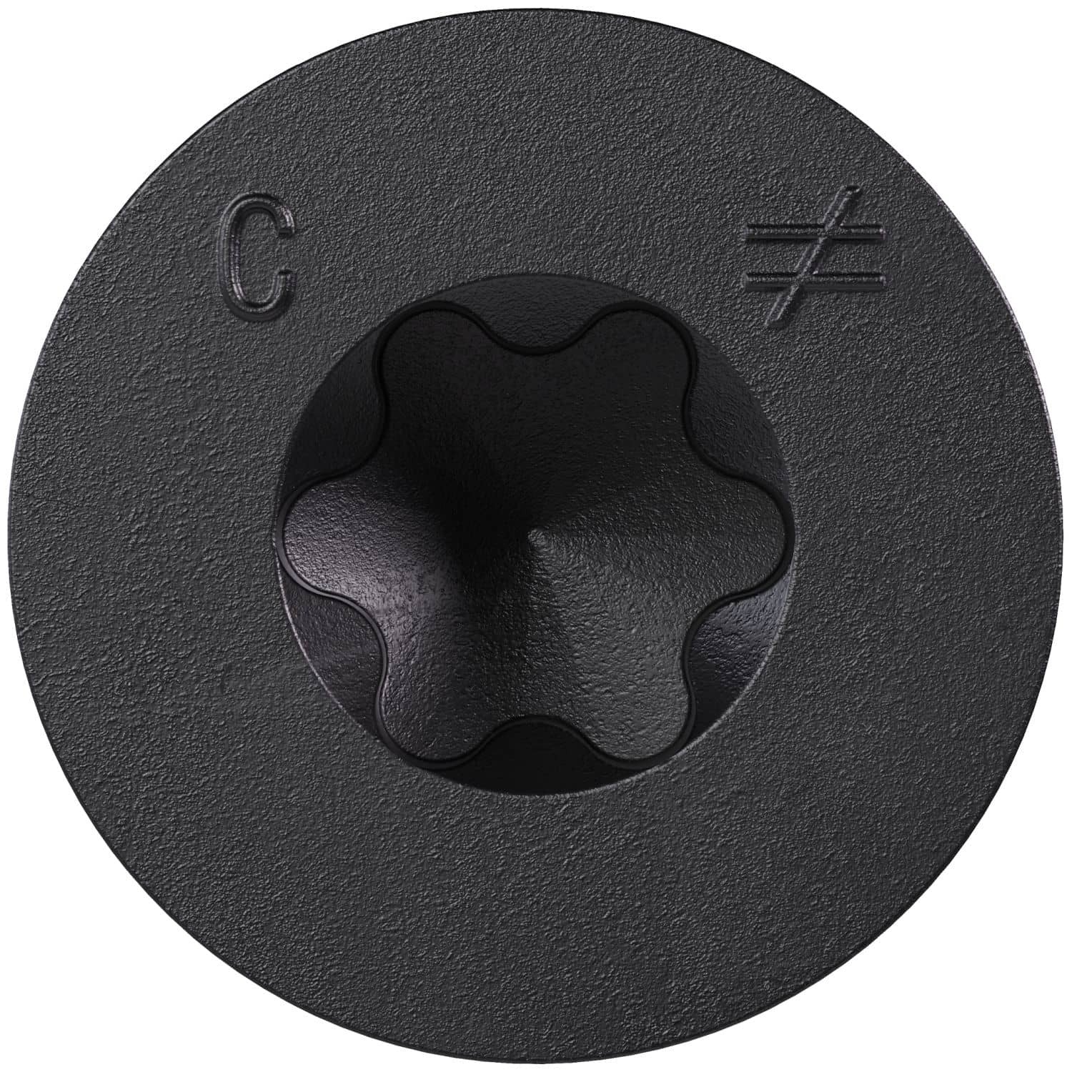 Simpson Strong-Tie TNTBL18234TF Titen Turbo, 3/16-in. x 2-3/4-in. 6-Lobe Flat-Head Concrete and Masonry Screw, Black, 100-Pack