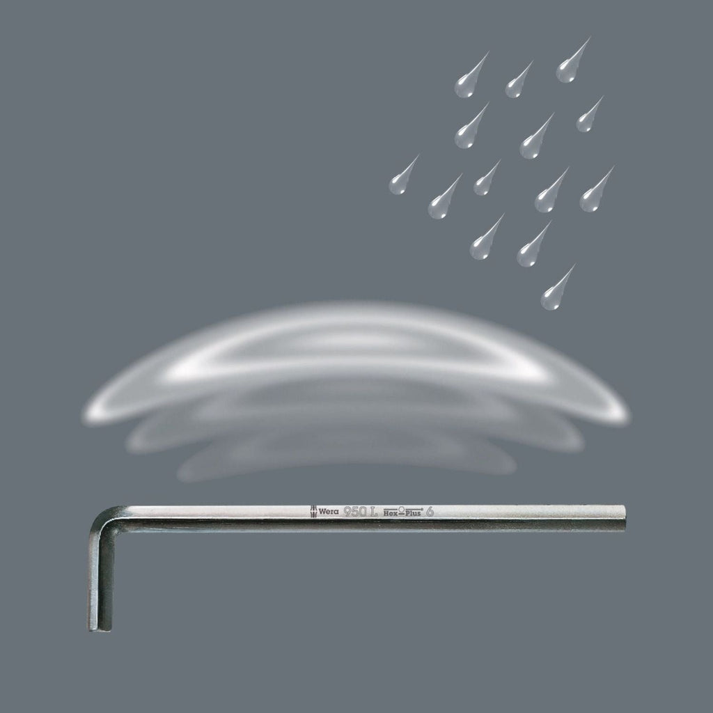 Wera 950 L Hf L-Key, Metric, Chrome-Plated, With Holding Function, 8x200-mm.