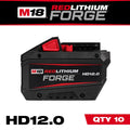 Milwaukee 48-11-1814 M18 REDLITHIUM FORGE HD12.0 Battery, 10-Pack