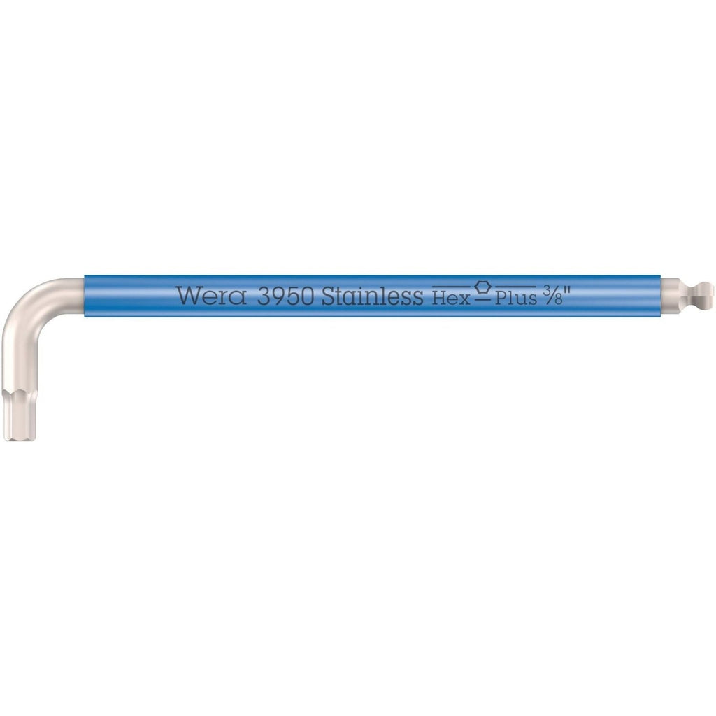 Wera 3950 Spkl Multicolour Imperial L-Keys, Imperial, Stainless, 3/8-in.x224-mm.