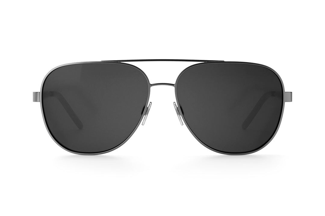 Heat Wave Incline Gun Metal Frame Black Lens Sunglasses