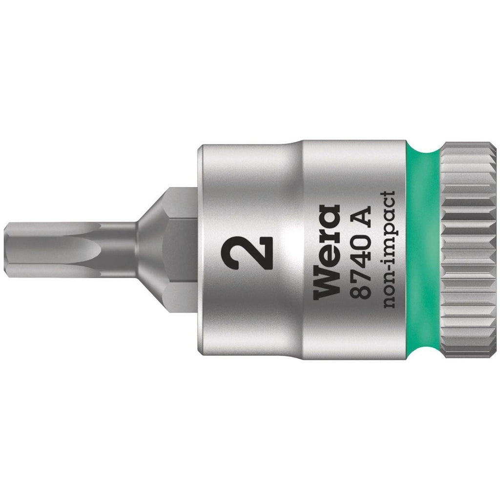 Wera 8740 A Zyklop Bit Socket, 1/4-in. Drive, 2x28-mm.