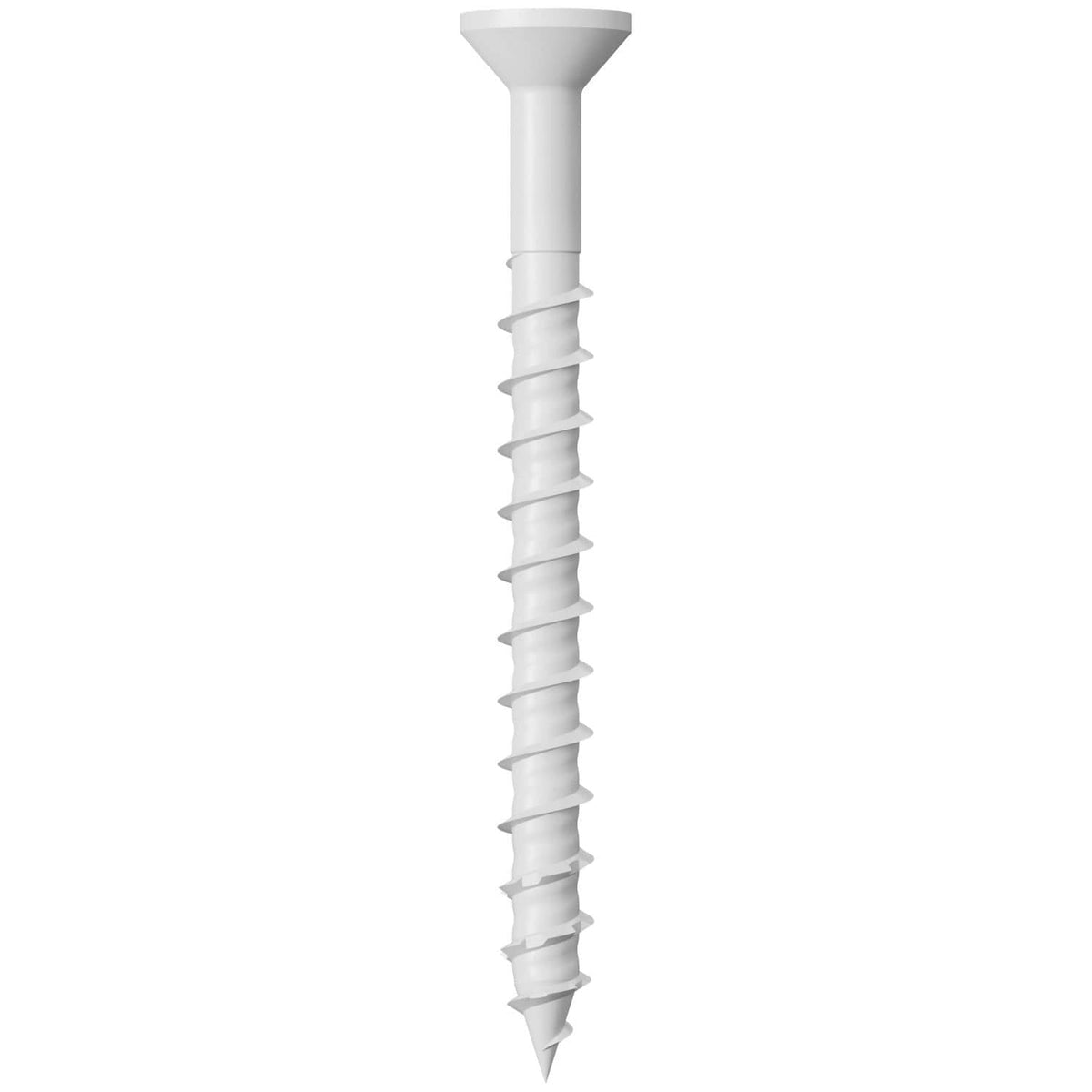 Simpson Strong-Tie TNTW18214TFC75 Titen Turbo, 3/16-in. x 2-1/4-in. 6-Lobe Flat-Head Concrete and Masonry Screw, White, 75-Pack