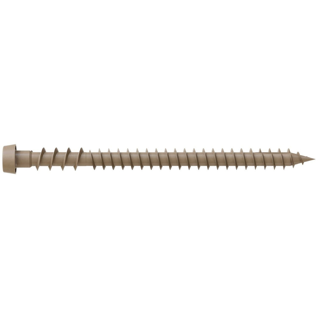 Simpson Strong-Tie Deck-Drive DCU COMPOSITE Screw, Collated), #10 x 2-3/4-in. Quik Guard Tan, 1000-Pack (DCU234STN)