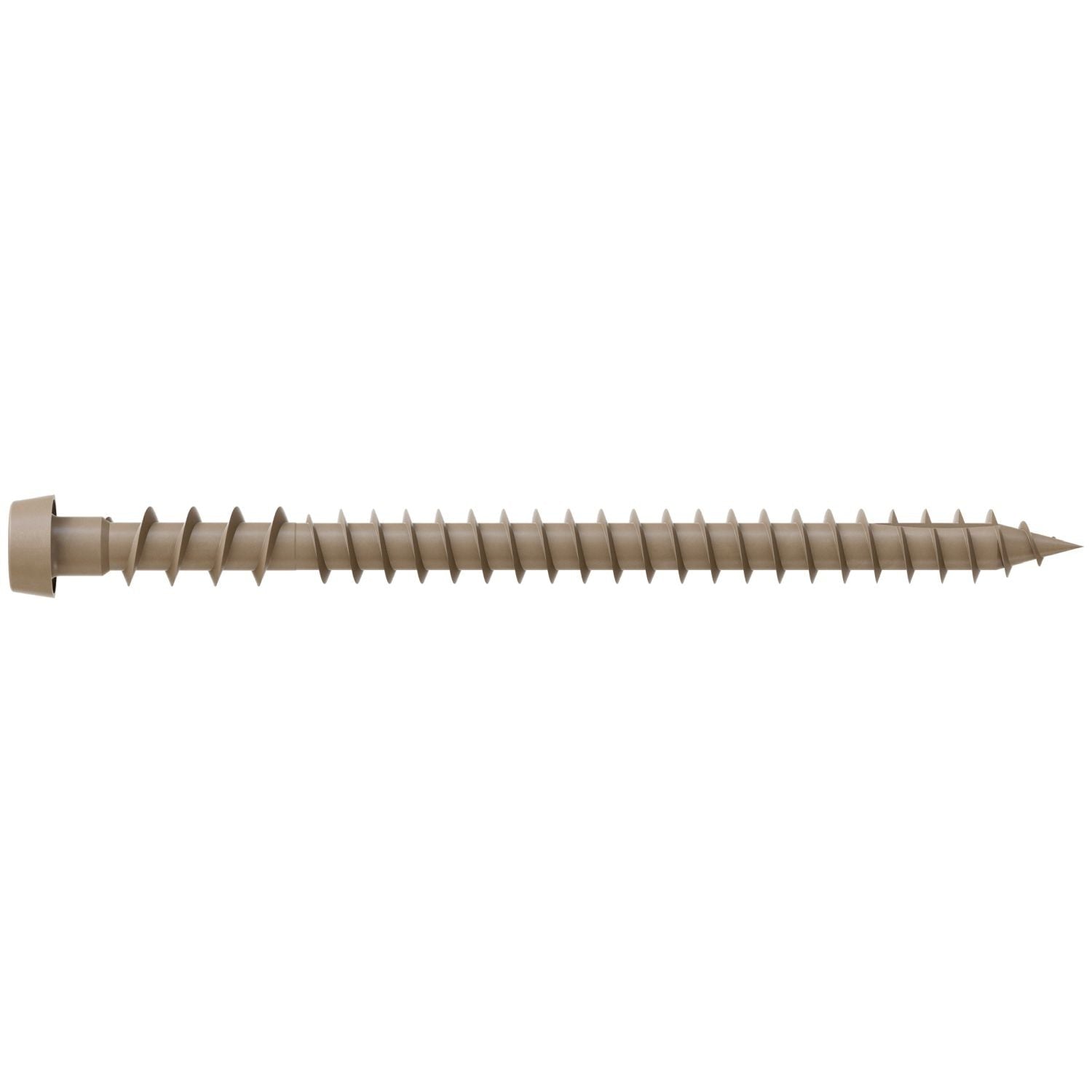 Simpson Strong-Tie Deck-Drive DCU COMPOSITE Screw, Collated), #10 x 2-3/4-in. Quik Guard Tan, 1000-Pack (DCU234STN)