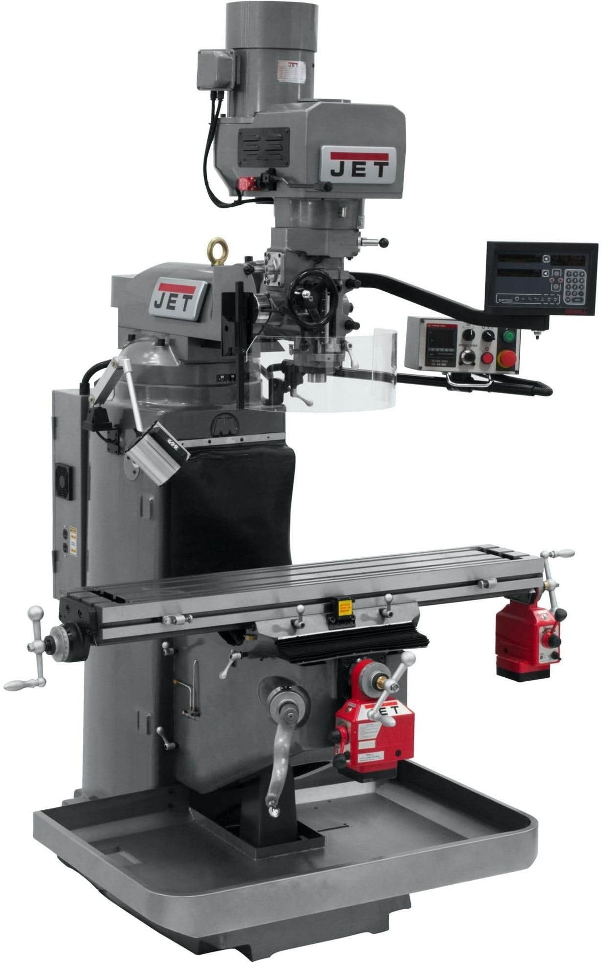 Jet Tools 690547 JTM-949EVS Mill With 3-Axis Newall DP700 DRO (Quill) With X and Y-Axis Powerfeeds
