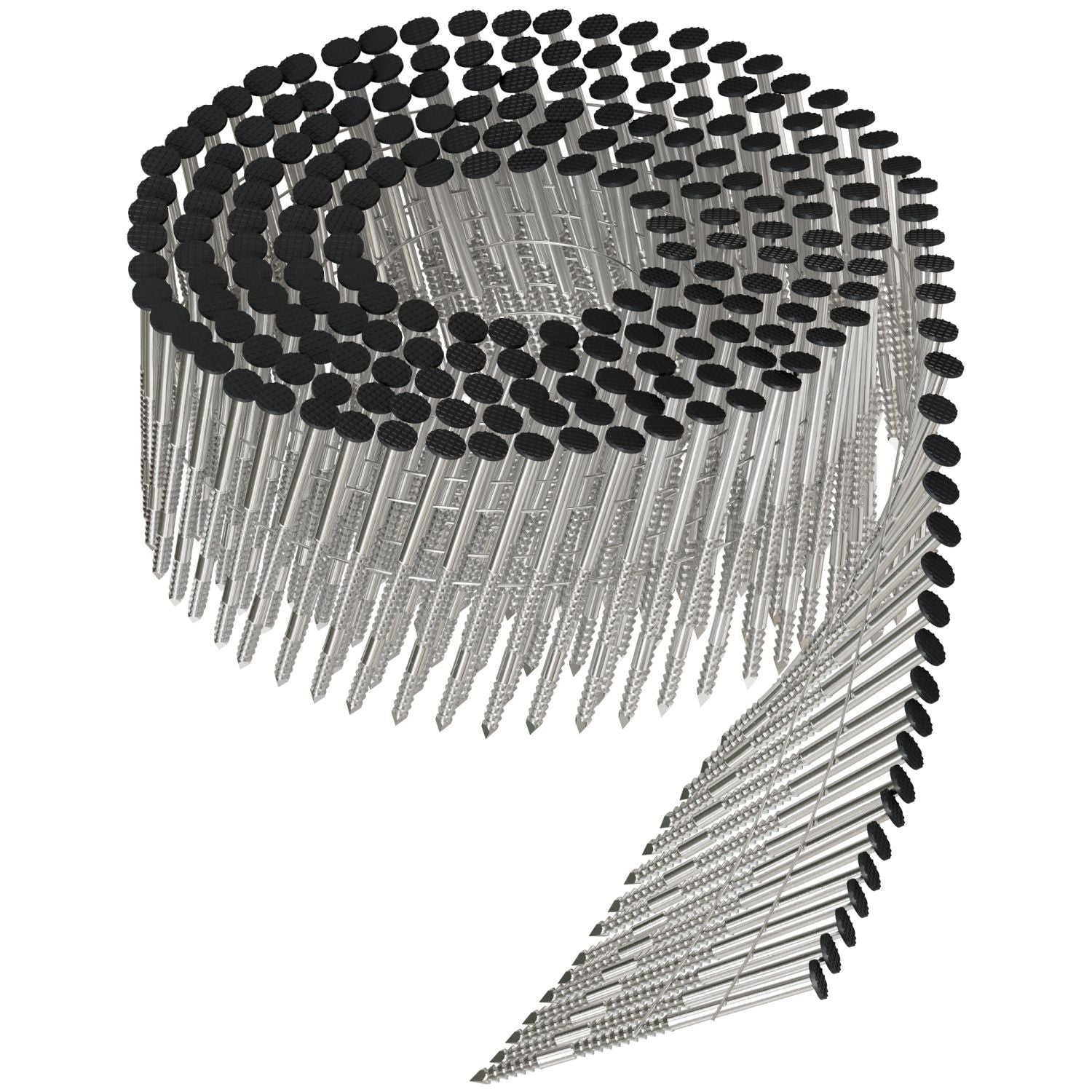 Simpson Strong-Tie S13A200CCB 15° Wire Coil, Painted Full Round Head, Ring-Shank Nail, 2-in. x .092-in. Type 304, Dark Brown, 3600-Pack