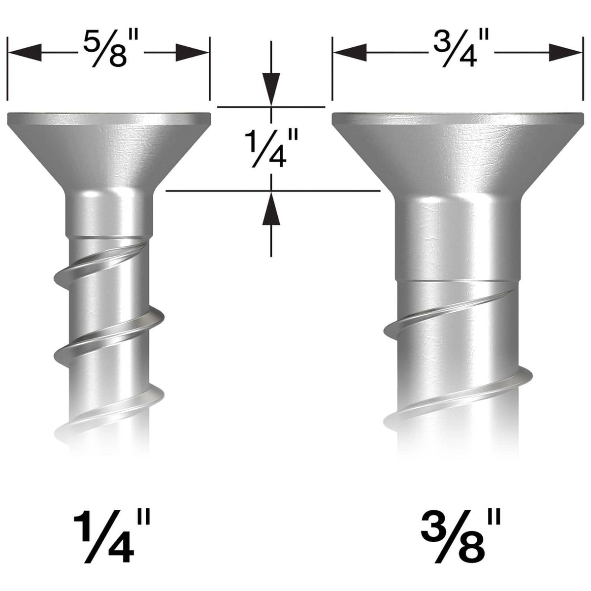 Simpson Strong-Tie THD37212CS Titen HD 3/8-in. x 2-1/2-in. Zinc-Plated Countersunk Head Heavy-Duty Screw Anchor, 50-Pack