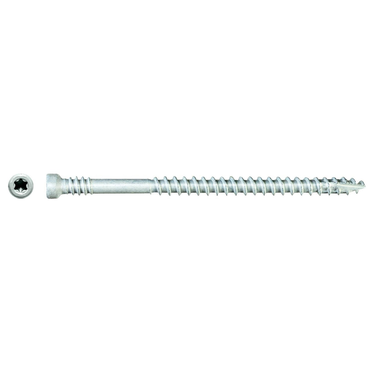 Simpson Strong-Tie FT07212R100W Finish Trim Screw, #7 x 2-1/2-in. T10, Trim-Head, Quik Guard, White, 100-Pack