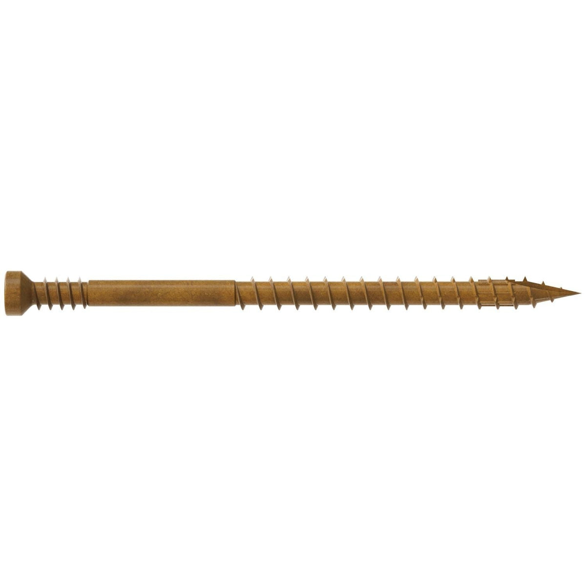 Simpson Strong-Tie FT07212R400 Finish Trim Screw, #7 x 2-1/2-in. T10, Trim-Head, Quik Guard, Tan, 400-Pack