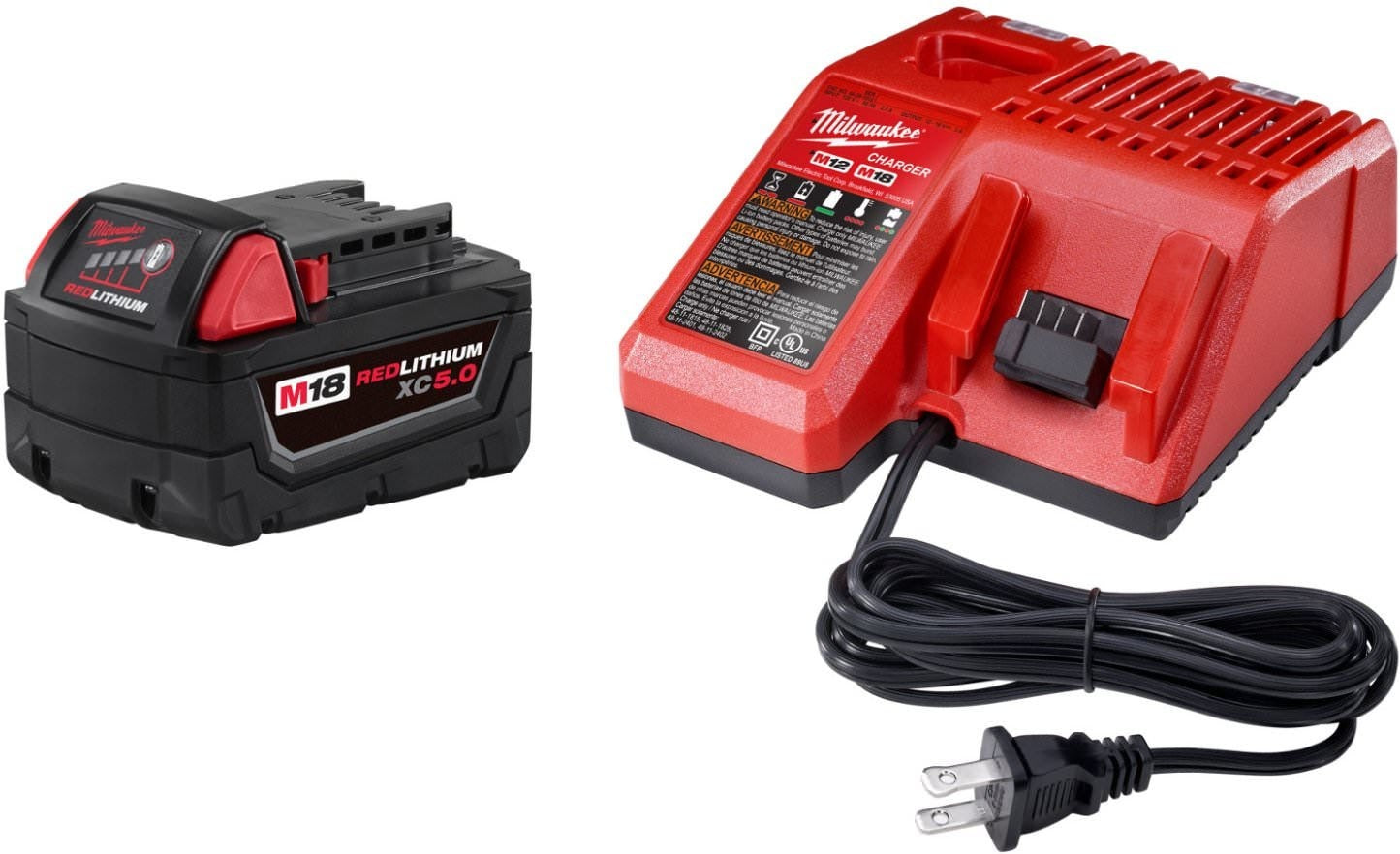 Milwaukee 2848-20 M18 Compact Tire Inflator 5.0Ah Kit