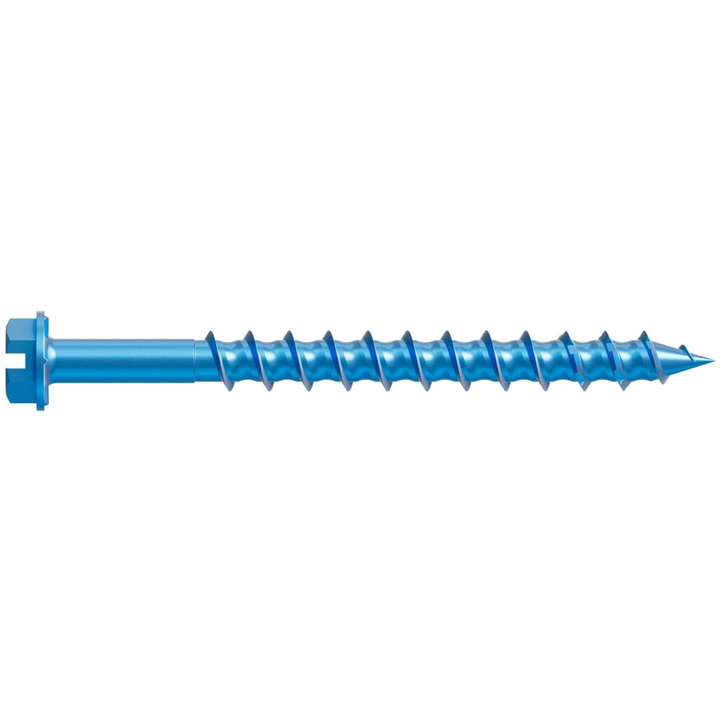 Simpson Strong-Tie TNT18214HB Titen Turbo, 3/16-in. x 2-1/4-in. Hex-Head Concrete and Masonry Screw, Blue, 2000-Pack