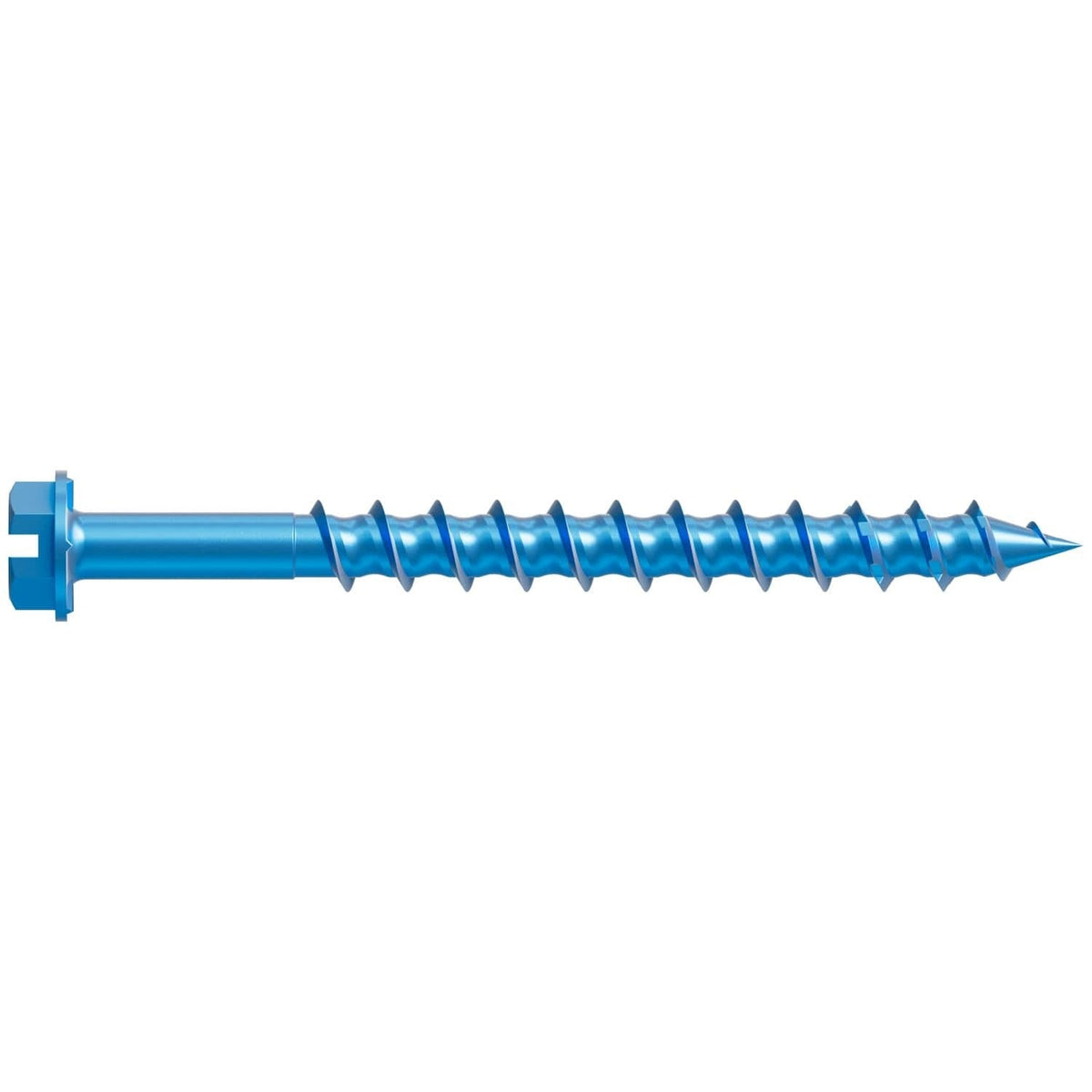 Simpson Strong-Tie TNT18214HB Titen Turbo, 3/16-in. x 2-1/4-in. Hex-Head Concrete and Masonry Screw, Blue, 2000-Pack