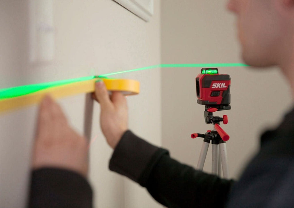 SKIL LL9322G-01 Self-Leveling 360 Degree Green Cross Line Laser with Tripod