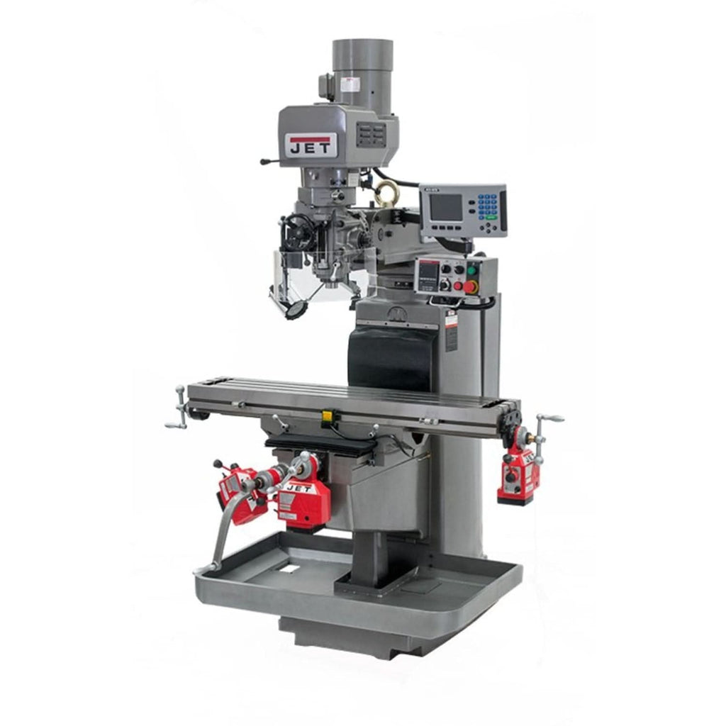Jet Tools 690680 JTM-1050EVS2/230 Mill With 3-Axis Acu-Rite 300S DRO (Knee) With X, Y and Z-Axis Powerfeeds